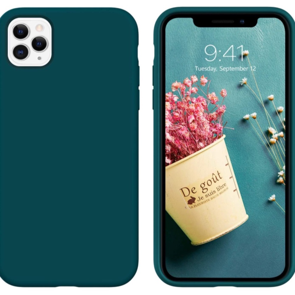 iPhone 11 Pro Max Case Silicone Soft Gel Slim Cover with Microfiber Cloth Lining